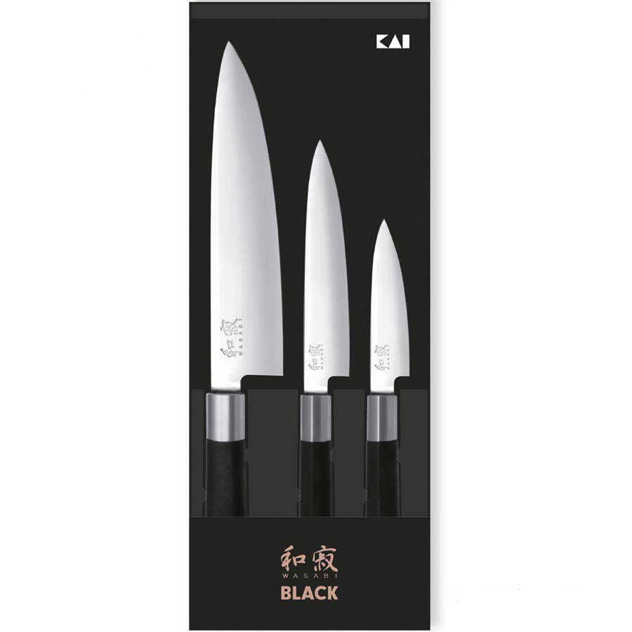 KAI Wasabi Black 3 részes szakácskés szett KAI Wasabi Black 3 részes szakácskés szett