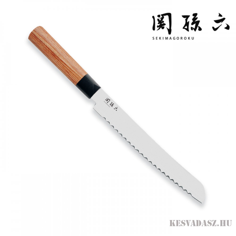KAI Seki Magoroku Red Wood japán kenyérvágó kés KAI Seki Magoroku Red Wood japán kenyérvágó kés