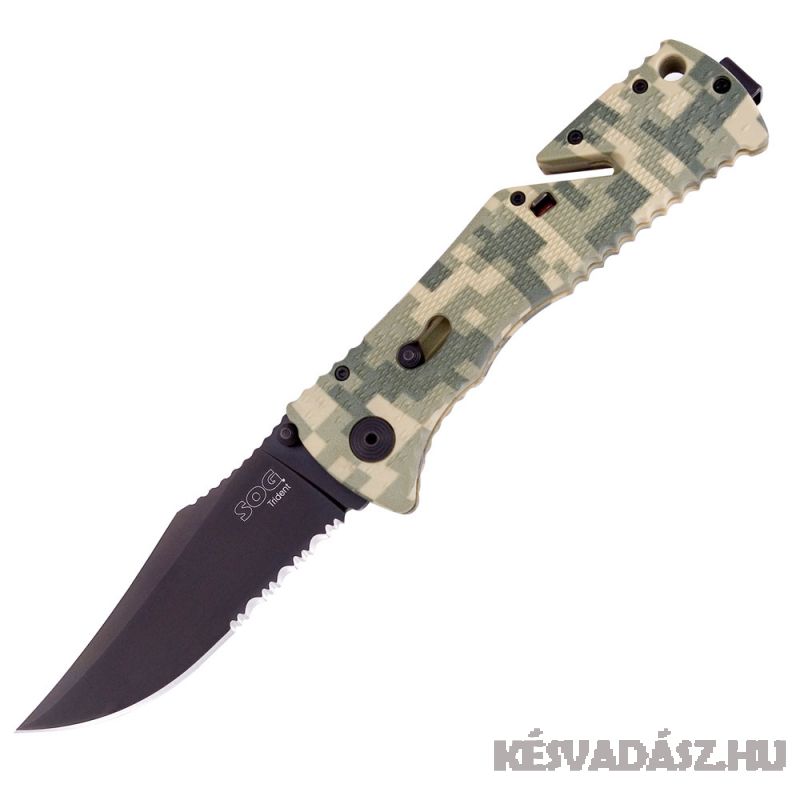 SOG Trident Black TiNi Digi Camo zsebkés SOG Trident Black TiNi Digi Camo zsebkés