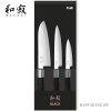 KAI Wasabi Black 3 részes szakácskés szett santoku késsel KAI Wasabi Black 3 részes szakácskés szett santoku késsel