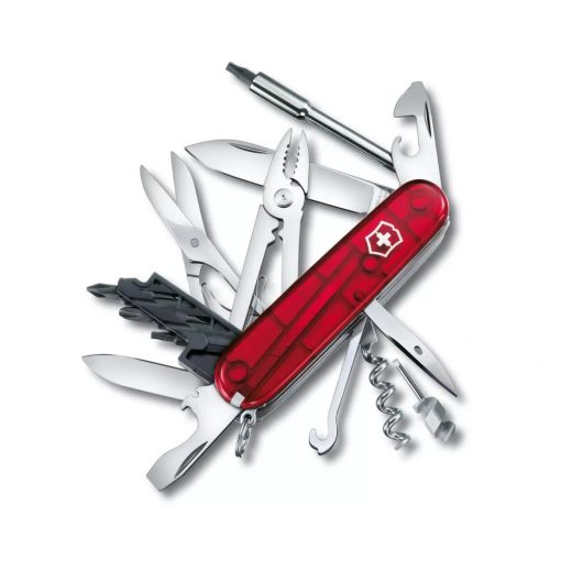 VICTORINOX Swiss Army CyberTool M zsebkés, áttetsző piros