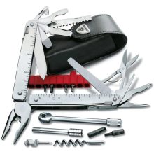 VICTORINOX SwissTool X Plus Ratchet multiszerszám, bőrtokkal