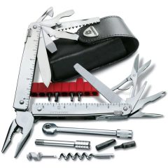  VICTORINOX SwissTool X Plus Ratchet multiszerszám, bőrtokkal