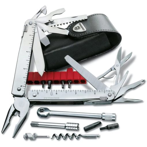 VICTORINOX SwissTool X Plus Ratchet multiszerszám, bőrtokkal