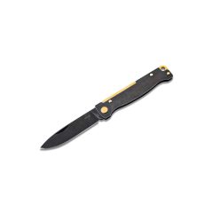 Böker Plus Atlas Black Stonewash Brass zsebkés