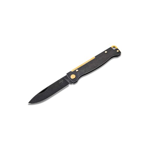 Böker Plus Atlas Black Stonewash Brass zsebkés