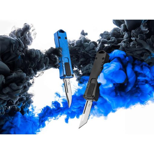 Böker Plus Micro USB OTF Blau zsebkés