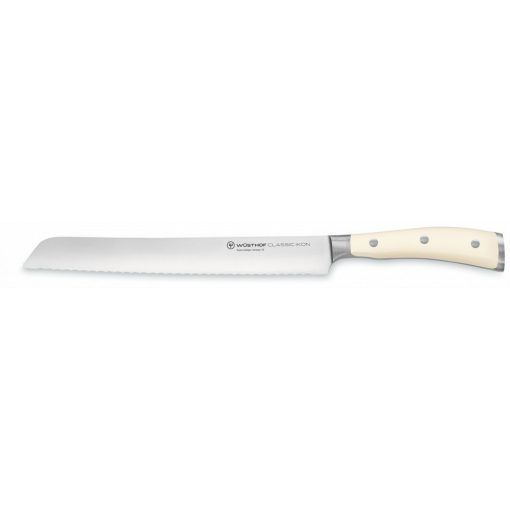 Wüsthof Classic Ikon Crème kenyérvágó kés 23 cm – duplafogazott (4163/0-23D, díszdobozos)