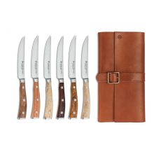 Wüsthof Ikon steak késkészlet 6 részes – bőrtokban