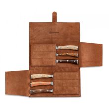 Wüsthof Ikon steak késkészlet 6 részes – bőrtokban