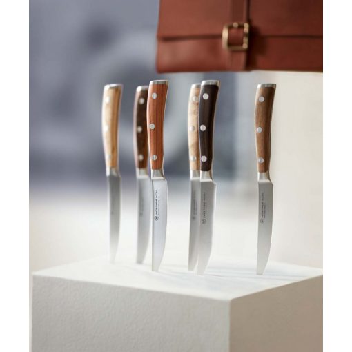 Wüsthof Ikon steak késkészlet 6 részes – bőrtokban