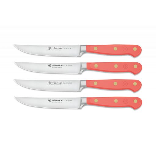 Wüsthof Classic Colour steak késkészlet 4 részes – Coral Peach