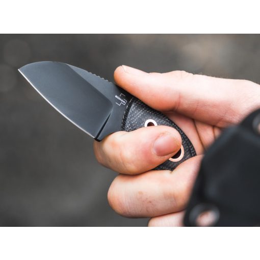 Böker Plus Gnome all Black Copper fixpengés kés