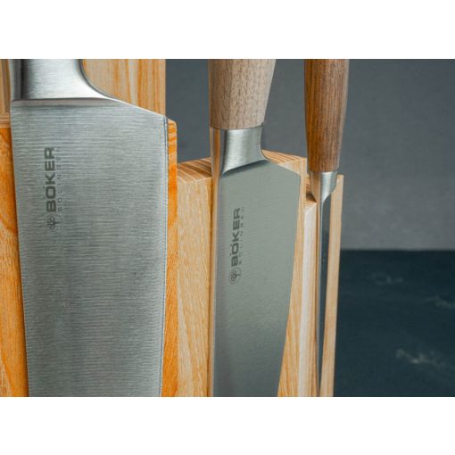 BÖKER mágneses késtartó blokk - barna