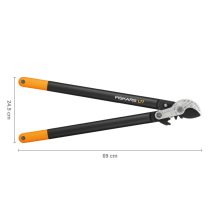 FISKARS PowerGear műanyag fogaskerekes ágvágó, rávágó pengével (L) L77