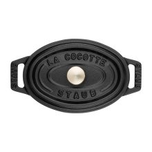 STAUB La Cocotte Mini ovális lábas (11 cm) fekete