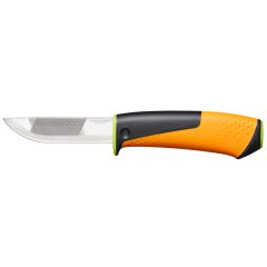   FISKARS Hardware kés épületgépészeti munkákhoz, tokba épített élezővel