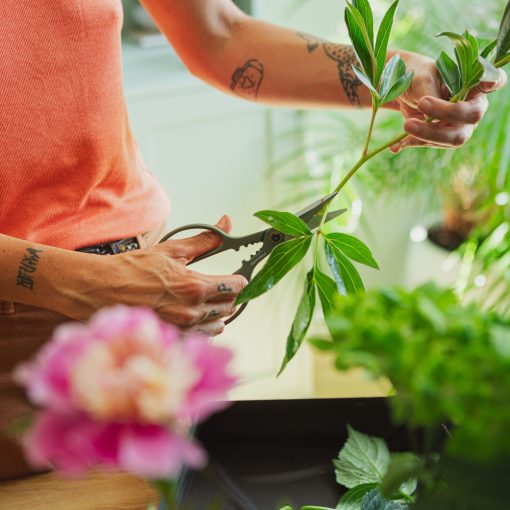 FISKARS Urban Gardening virágvágó olló tárolóval