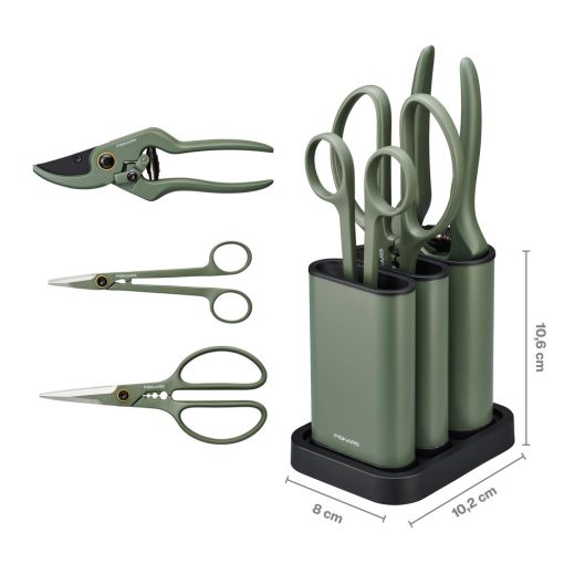 FISKARS Urban Gardening metszőolló készlet, tárolóval