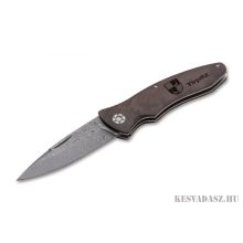Böker Solingen Tirpitz-Damascus Wood 42 zsebkés