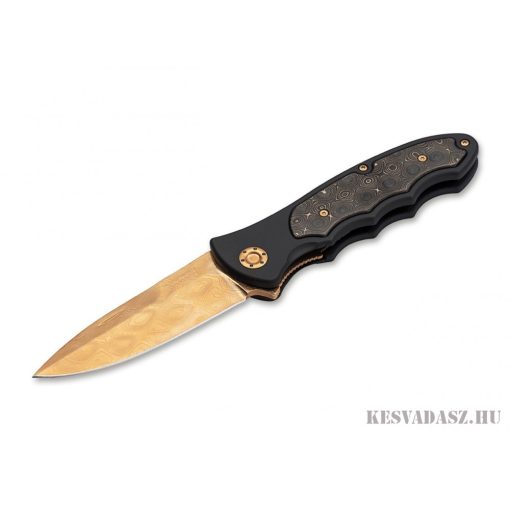 Böker Solingen Leopard-Damascus III Gold 42 zsebkés