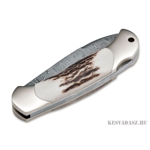 Böker Solingen Junior Scout Spearpoint Stag Damascus zsebkés