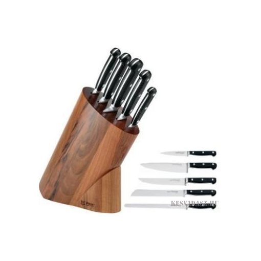 DUE CIGNI Florence 5 részes konyhakés szett fa blokkal