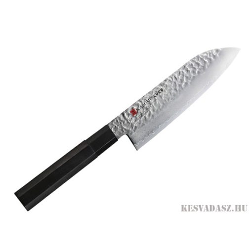 KASUMI Kuro japán damaszk santoku szakácskés 17 cm
