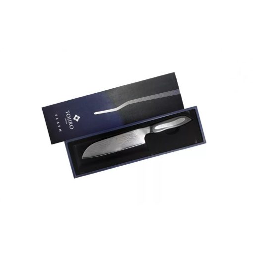 TOJIRO Japan Flash DP Damascus Santoku  Szakácskés 18 cm