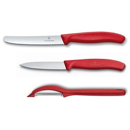VICTORINOX Swiss Classic hámozó készlet (3 részes) piros