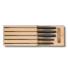 VICTORINOX Swiss Classic késkészlet, 5 részes, fa tartóban