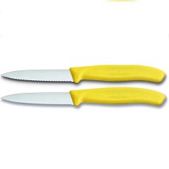   VICTORINOX Swiss Classic hámozókés, recézett pengével (8 cm) 2 részes, sárga