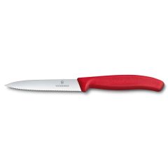   VICTORINOX Swiss Classic hámozókés, recézett pengével (10 cm) piros