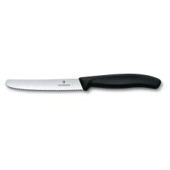   VICTORINOX Swiss Classic paradicsomszeletelő kés (11 cm) 2 részes, fekete