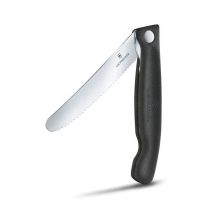 VICTORINOX Swiss Classic összecsukható paradicsomszeletelő kés (11 cm) fekete