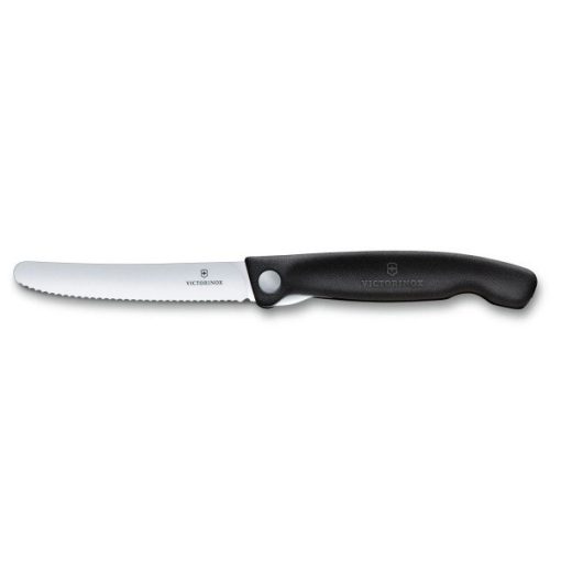 VICTORINOX Swiss Classic összecsukható paradicsomszeletelő kés (11 cm) fekete