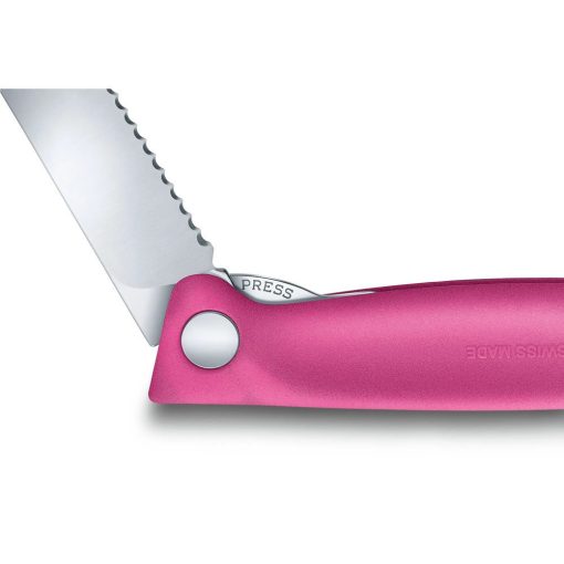 VICTORINOX Swiss Classic összecsukható paradicsomszeletelő kés (11 cm) pink