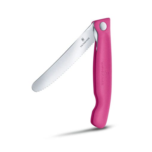 VICTORINOX Swiss Classic összecsukható paradicsomszeletelő kés (11 cm) pink