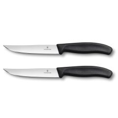   VICTORINOX Swiss Classic steak kés (12 cm) 2 részes, fekete