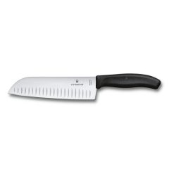   VICTORINOX Swiss Classic santoku kés, barázdált pengével (17 cm) fekete