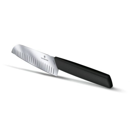 VICTORINOX Swiss Modern santoku kés, barázdált pengével (17 cm) fekete