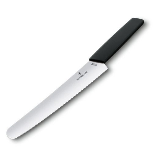 VICTORINOX Swiss Modern kenyérvágó kés (22 cm) fekete