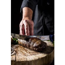 DICK ErgoGrip henteskés, barázdált pengével (26 cm) merev, ívelt, vékony