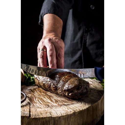 DICK ErgoGrip henteskés, barázdált pengével (26 cm) merev, ívelt, vékony