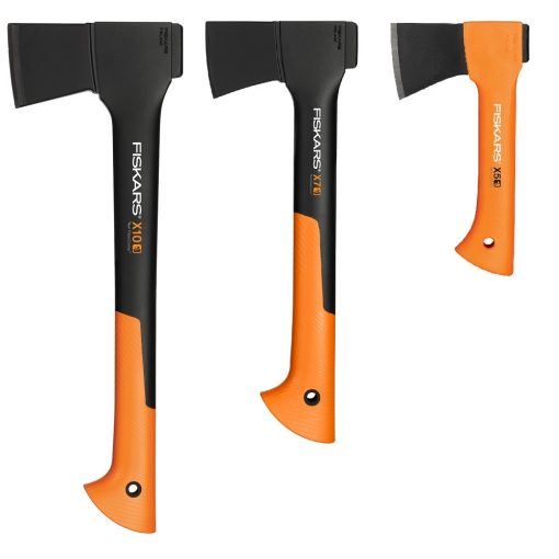 FISKARS X10 ácsfejsze (S) + X7 kemping fejsze (XS) + X5 kemping fejsze (XXS)