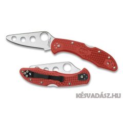 Spyderco Delica4 Trainer zsebkés piros markolattal