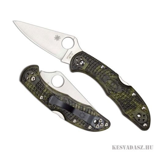 Spyderco Delica 4 Lightweight Green Zome zsebkés