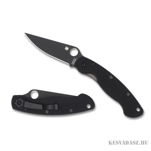 Spyderco Military Model fekete pengés zsebkés