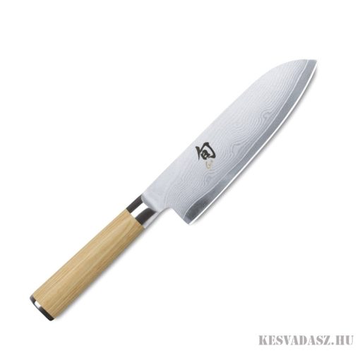 KAI Shun Classic White damaszk pengés Santoku szakácskés 18 cm-es pengével