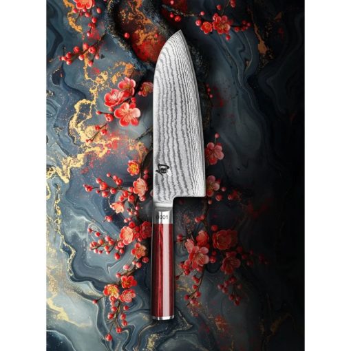 KAI Shun Classic Red Wide Santoku limitált szakácskés
